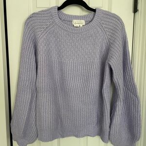 Anthropologie knit purple sweater; size Medium; WORN ONCE